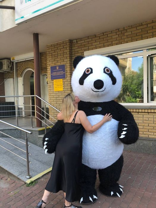 Заказ белого медведя-панды, мишка на праздник. Аниматор