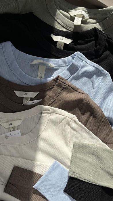 Лонгслів H&M в рубчик