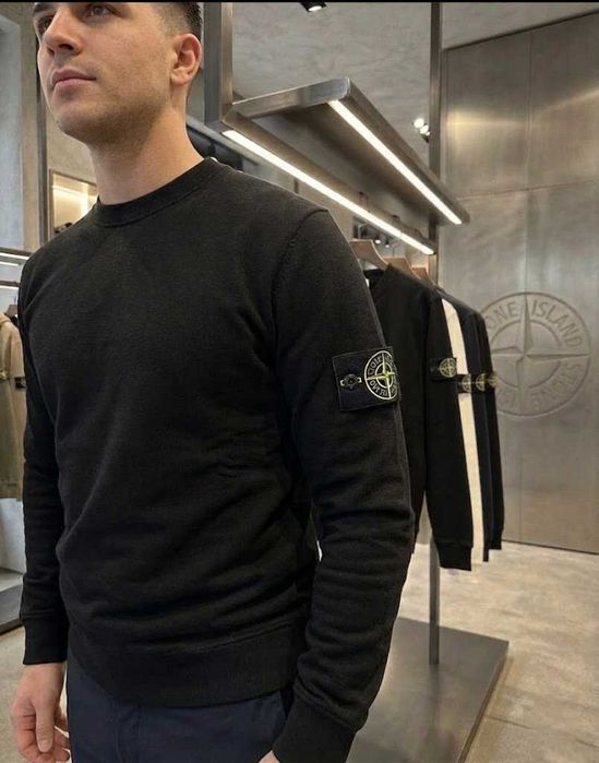 XS-XXL // Новый Свитшот Stone Island Черный // Толстовка Зипка Стоник