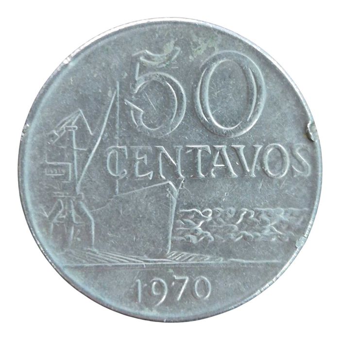 Brasil. Moeda 50 centavos 1970