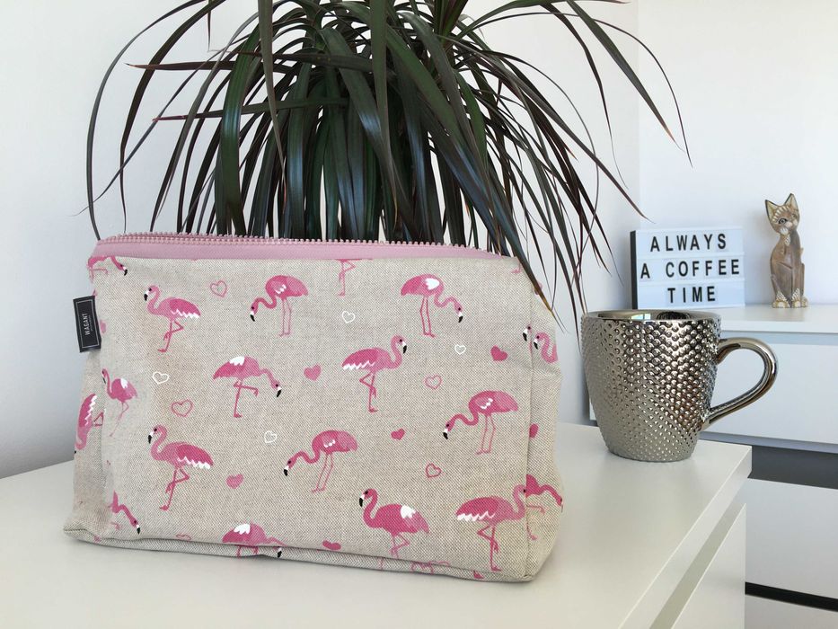 Kosmetyczka z flamingami, Handmade!