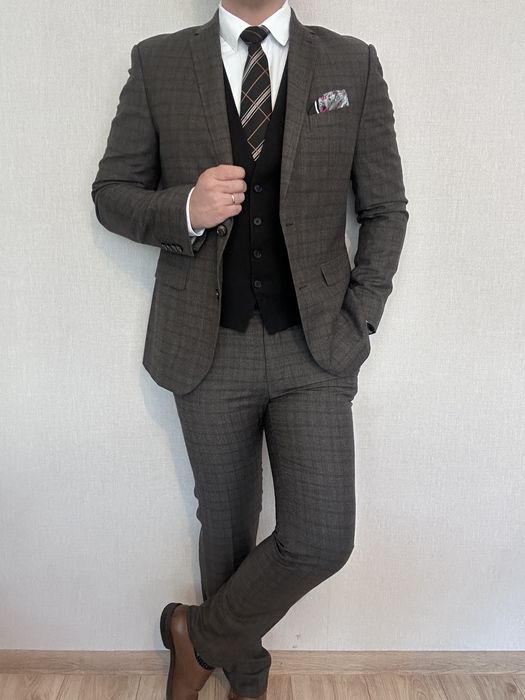 Garnitur szary/brązowy Pierre Cardin 50