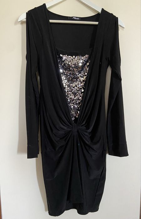 S ukienka wieczorowa cekinowa dopasowana S M glamour elegancka