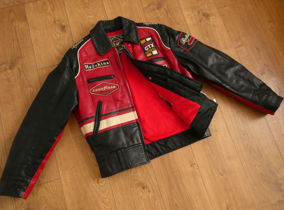 Kurtka skórzana męska REDSKINS racer PILOTKA skóra  M/L