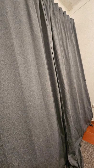 Cortinas cinza blackout IKEA