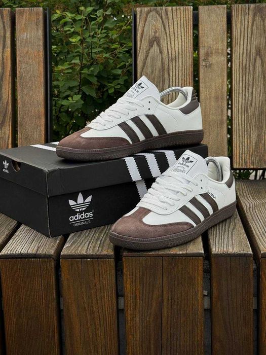 !ТОТАЛ РОЗПРОДАЖ! Adidas Samba White Brown 41 42 43 44 45