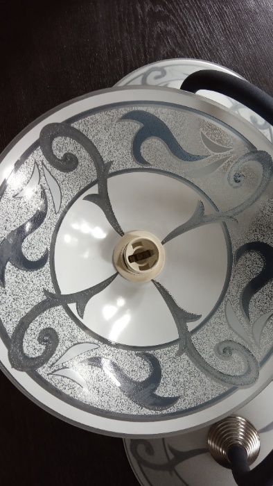 Piękny włoski żyrandol + kinkiet granatowo-biały