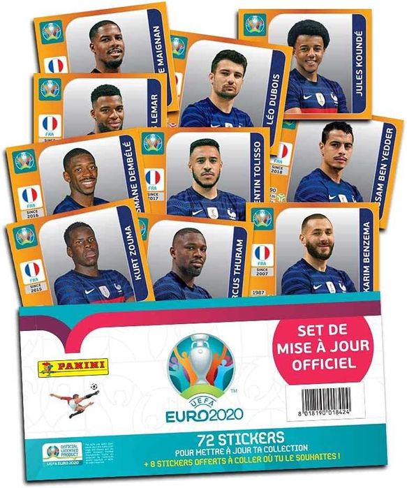PANINI EURO 2022 TE EDITION UPDATE ATUALIZAÇÃO 72 CROMOS + 8 DE FRANÇA