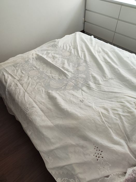Toalha crochet à mão