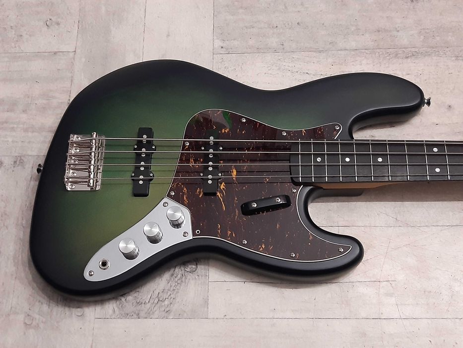 Gitara Basowa Auriga Jazz Bass-transparent green burst-wysyłka-zamiana