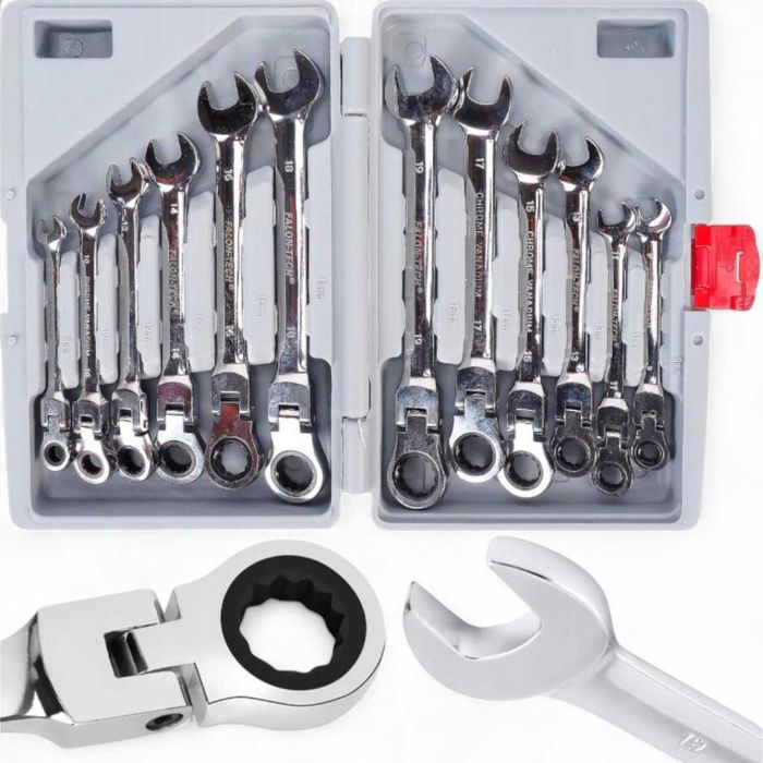 Набір ключів із тріскачкою Wertis 12 одиниць у кейсі