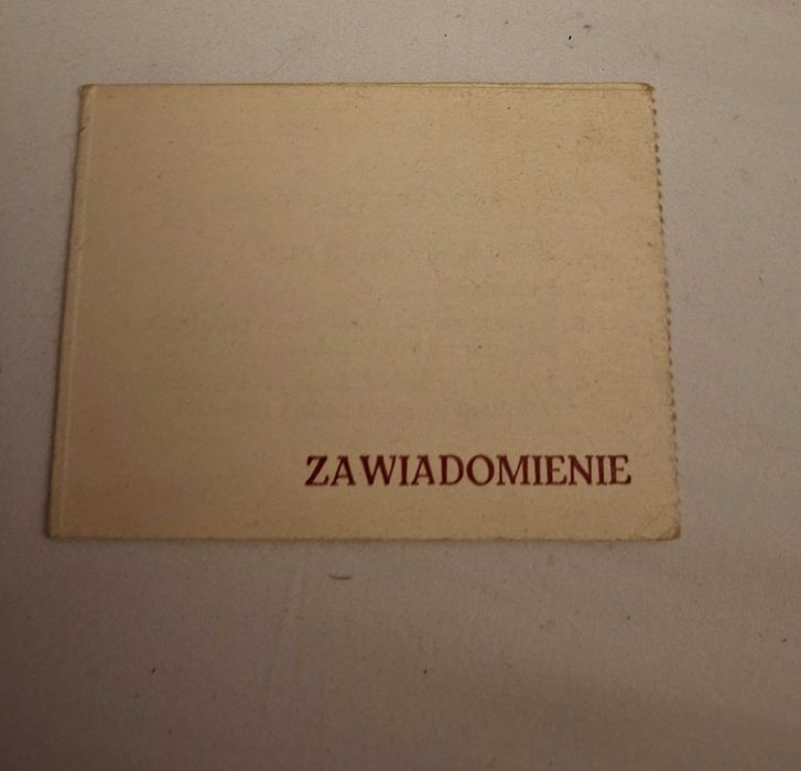 Zawiadomienie PZPR