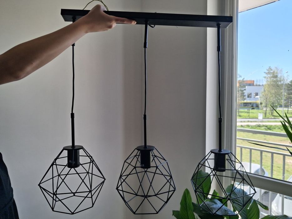 Lampa sufitowa, diament, loft