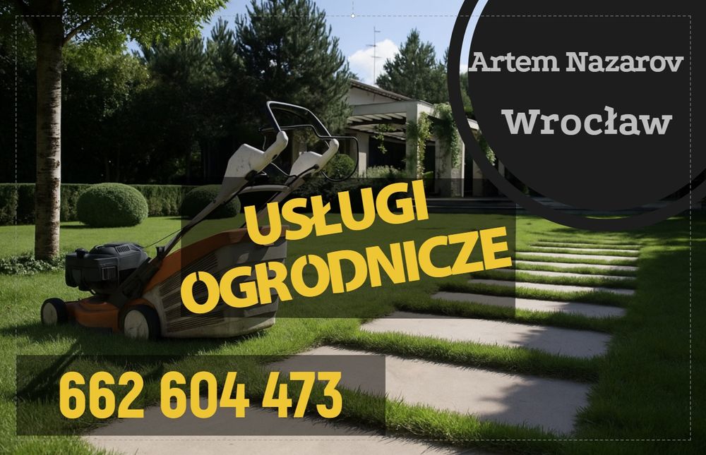 Usługi ogrodnicze, pielęgnacja roślin, koszenie trawnika, żywopłoty