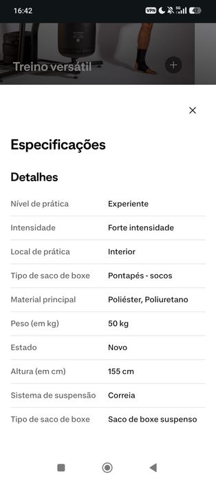 Saco de Boxe Pés/Punhos Adulto 900 50Kg - OUTSHOCK + EXTRAS: 3 Pares de Luvas de Boxe +1 Par de Ligaduras 70€
Saco de Boxe Pés/Punhos Adulto 900 50 kg