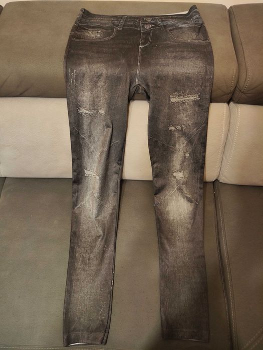 Legginsy, getry ZNX jeans vintage grey