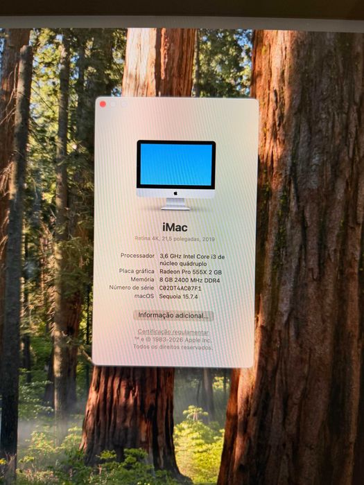 iMac 21.5" 4K Retina 2019 i3 8GB - Caixa Original