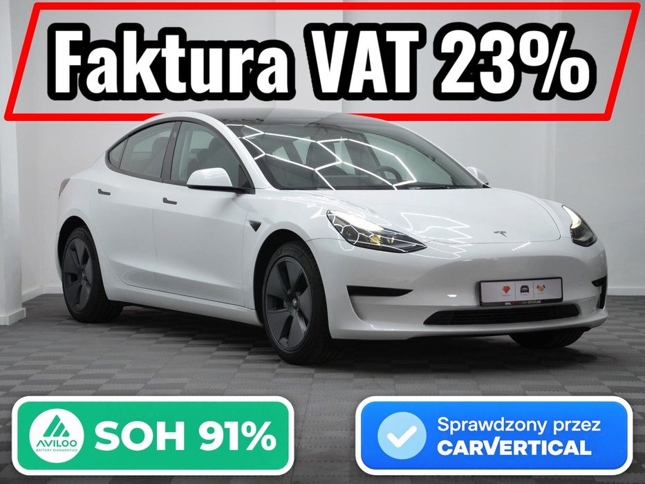 Tesla Model 3 Model 3 Long Range AWD SOH 91% Ryzen Shanghai Faktura VAT 23%