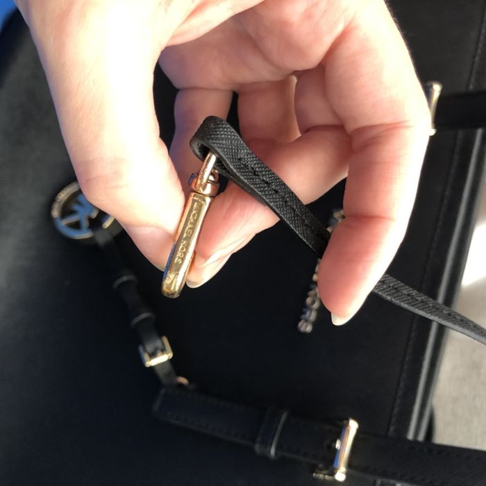 Michael kors jet set torebka shopper duża czarna złoto