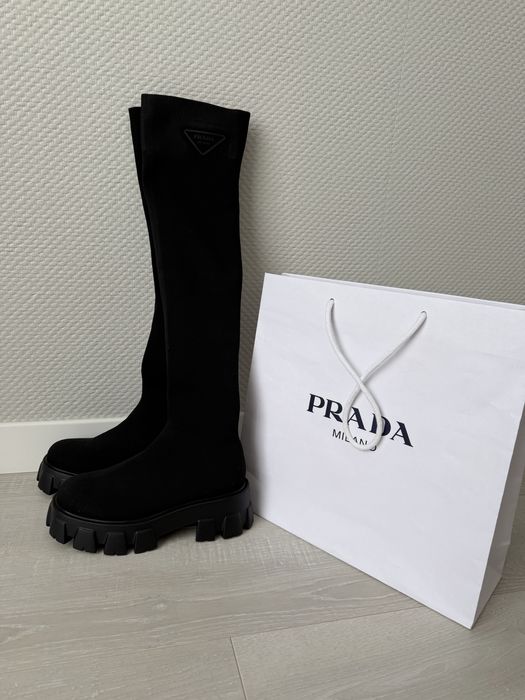 Чулок сапоги ботинки в стиле прада ботфорты