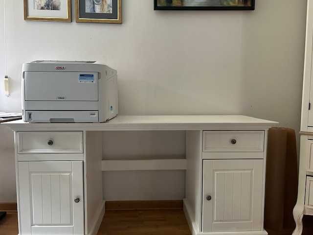 Biurko  w stylu prowansalskim sosnowe Belluno Elegante biały