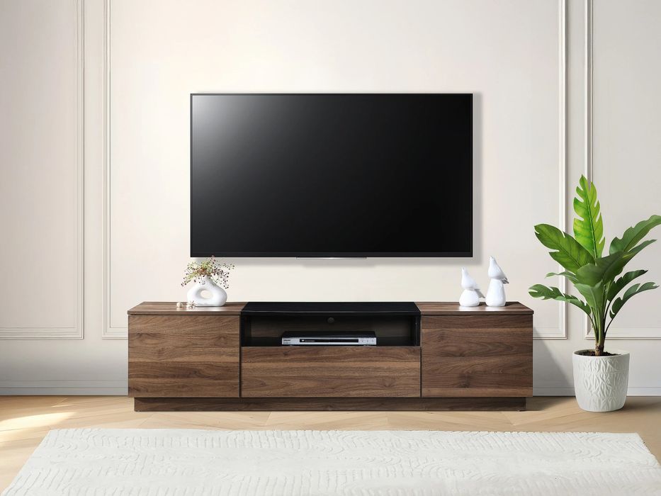 Szafka RTV Cemilina, ciemnobrązowa, nowa