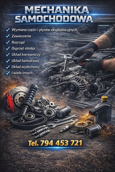 Mechanika pojazdowa, naprawy bieżące, serwis , diagnostyka komputerowa