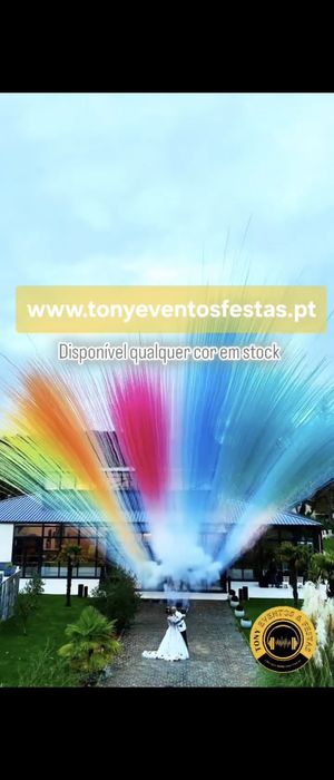 Fumo aéreo com sparkles 40mm casamentos batizados festas