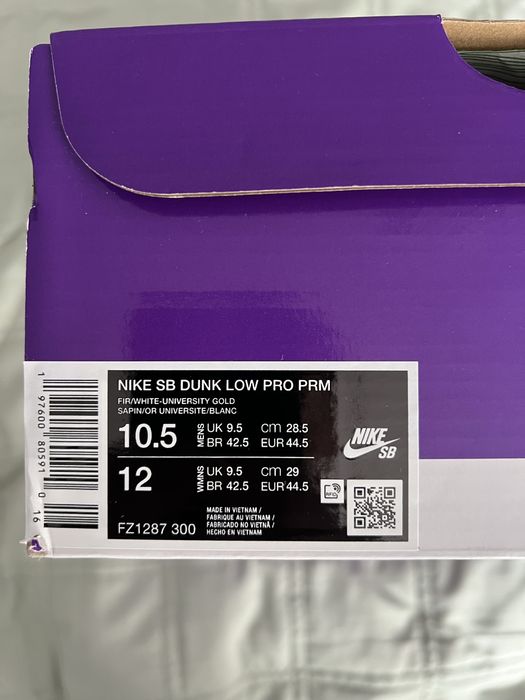 Оригінал Nike SB Dunk Low Pro PRM Seattle Supersonics FZ1287-300
