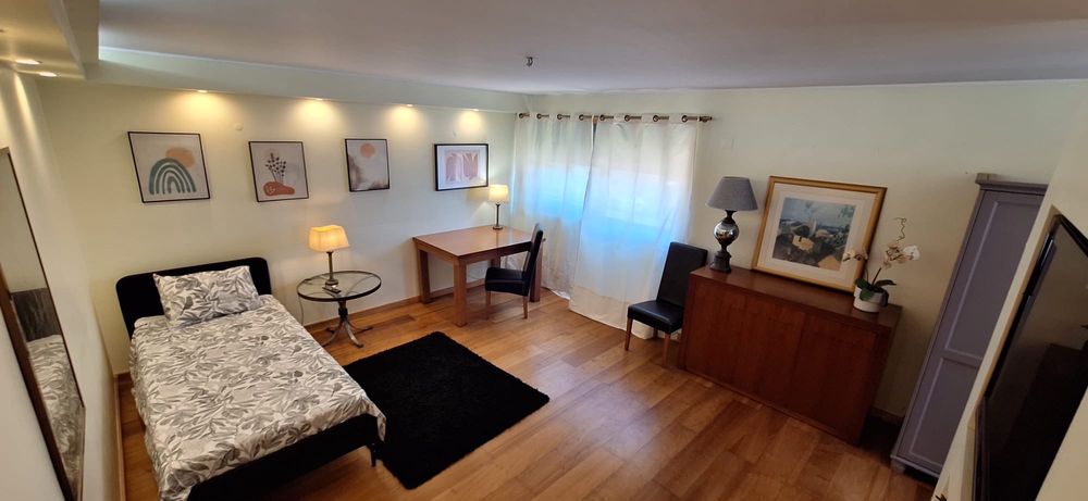 Quarto para arrendar em Braço de Prata – 25 m² | Vista Rio | Prédio Recente