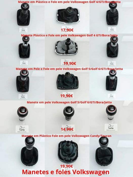 Manete de velocidades mocas e foles para VW/Volkswagen/Audi