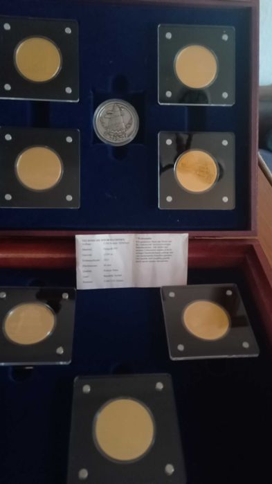 Numizmaty, monety, złota kolekcja, Siedem Cudów Świata