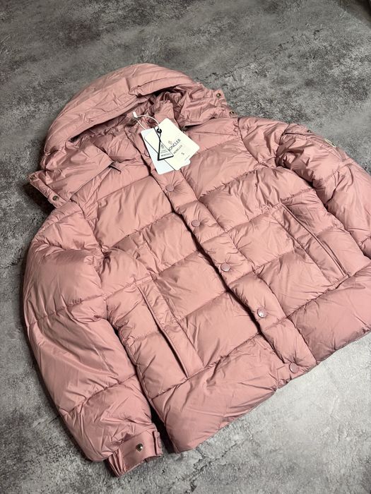 Пуховик moncler maya pink | пуховик рожевий монклір мая