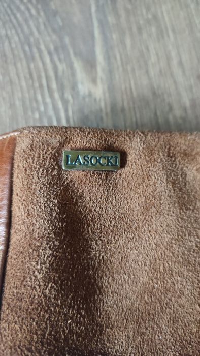 kozaki brązowe Lasocki, skóra, r 36