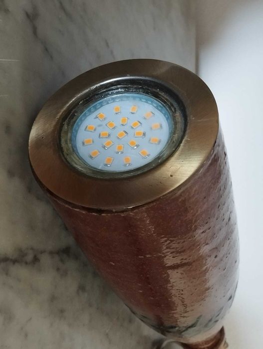 Candeeiro LED Garrafa Rústica