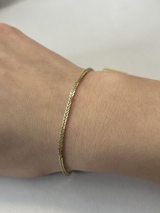 Złota 585 Bransoletka Damska Lisi Ogon Pełna