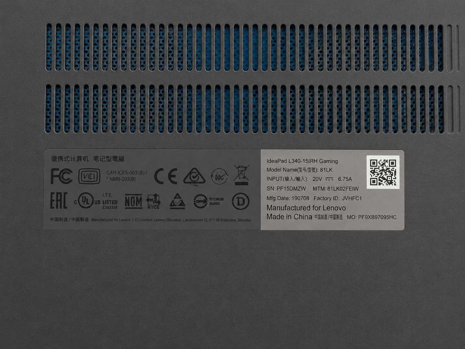 Lenovo L340-15IRH I5-9300H 16ram DDR4 ssd 256 GTX 1650 4gb