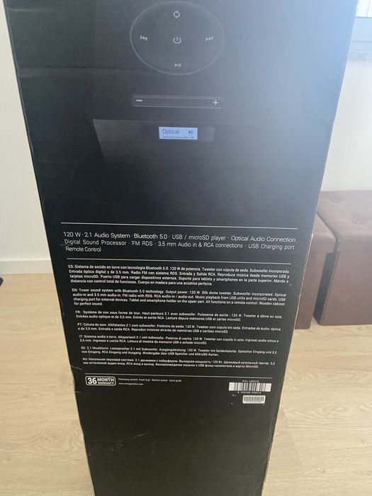 Coluna Torre Energy Sistem Tower 8 G2 – 120W Bluetooth – Como Nova