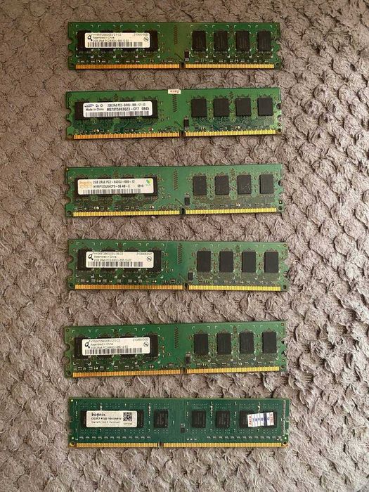 Продам оперативную память DDR2 (5×2 ГБ) и DDR3 (4 ГБ)