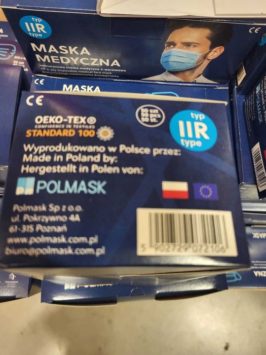 Maseczki jednorazowe z atestem SUPER CENA