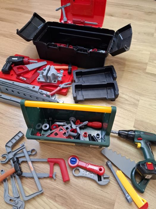 Smiki, duży warsztat majsterkowicza, stół narzędziowy