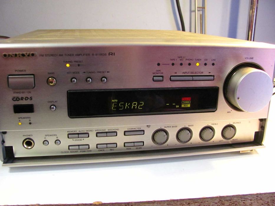 Mini wieża - amplituner stereo Onkyo R-811 RDS CD deck Phono audio in