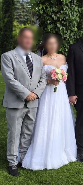 Suknia ślubna gorsetowa wesele biała Glamour ślub old man