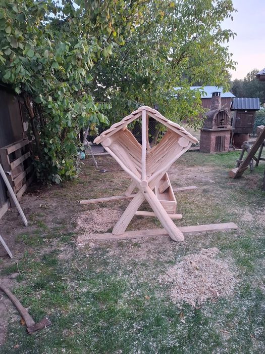 Paśnik drewniany dębowy