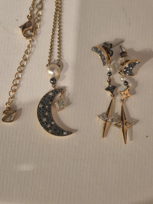 Komplet biżuterii naszyjnik z kolczykami Swarovski