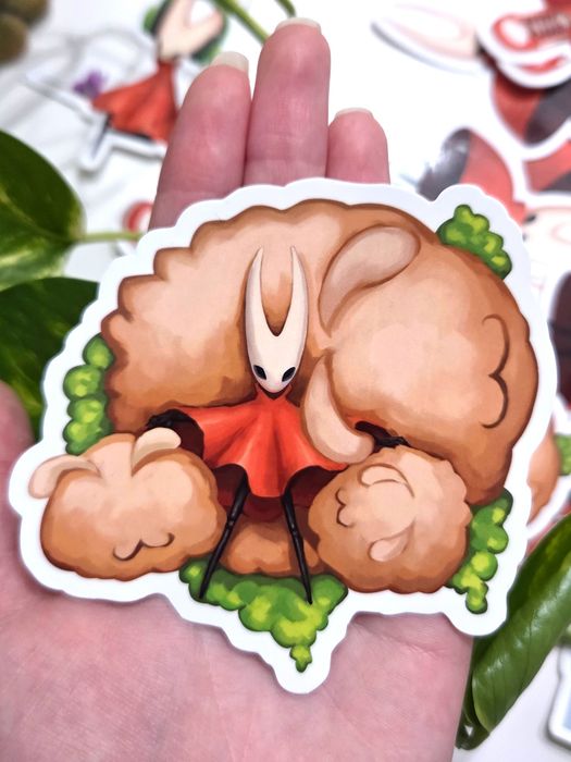 Стікери, наліпки, silksong, hollow knight, набір з 5 шт