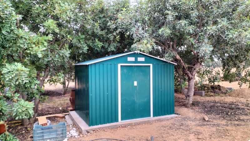 Abrigo de Jardim em Aço Galvanizado 277x195x192 cm | Entrega Grátis
