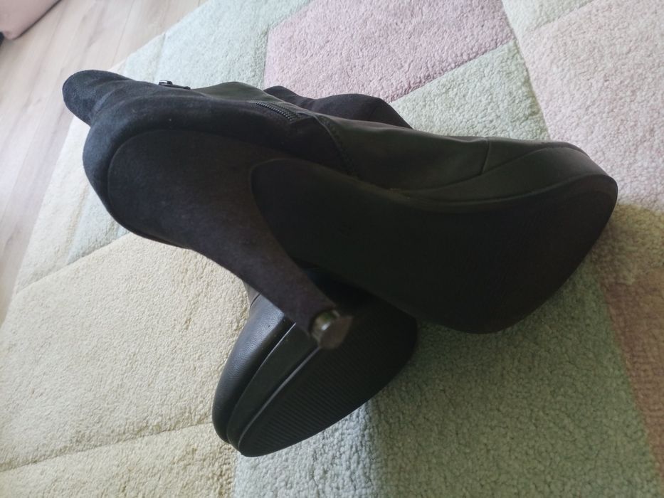 H&M czarne botki 39 jak nowe