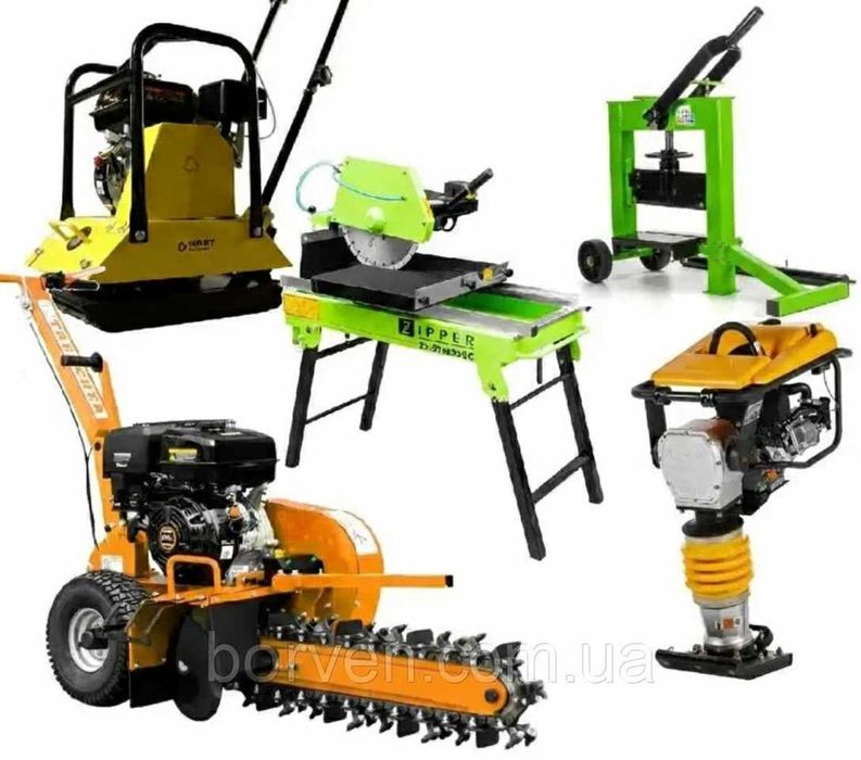 Віброплита Вібронога Каменеріз Плиткоріз Траншеєкопач Мотобур Бензобур
