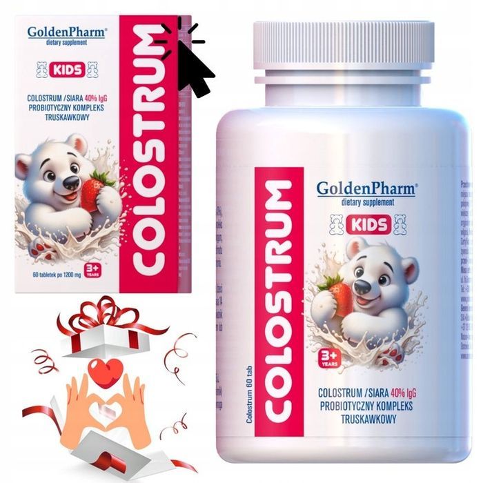 colostrum dla dzieci kids junior suplement z probiotykiem odporność 60 szt